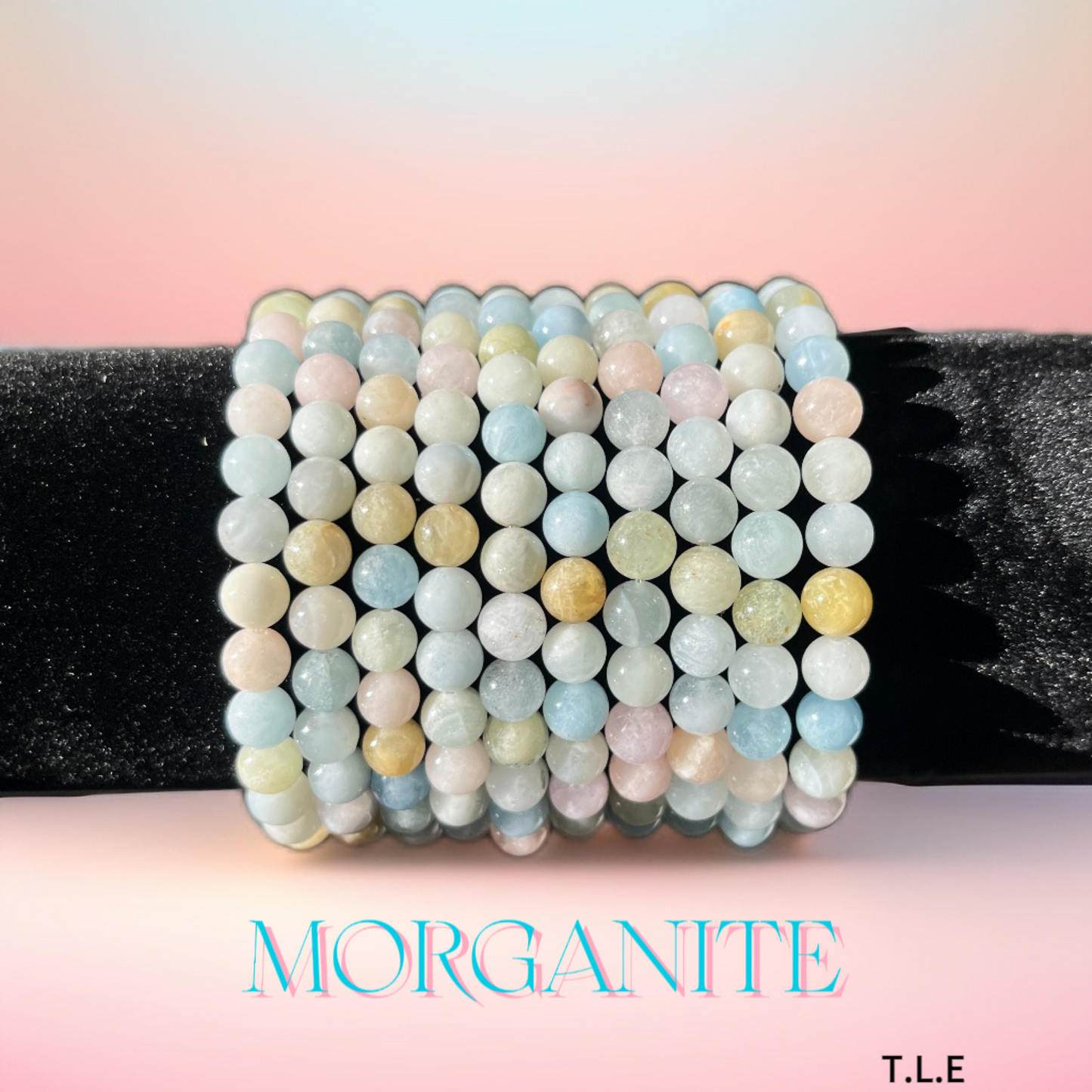 Morganite 6mm Authentic Crystal Bracelet
