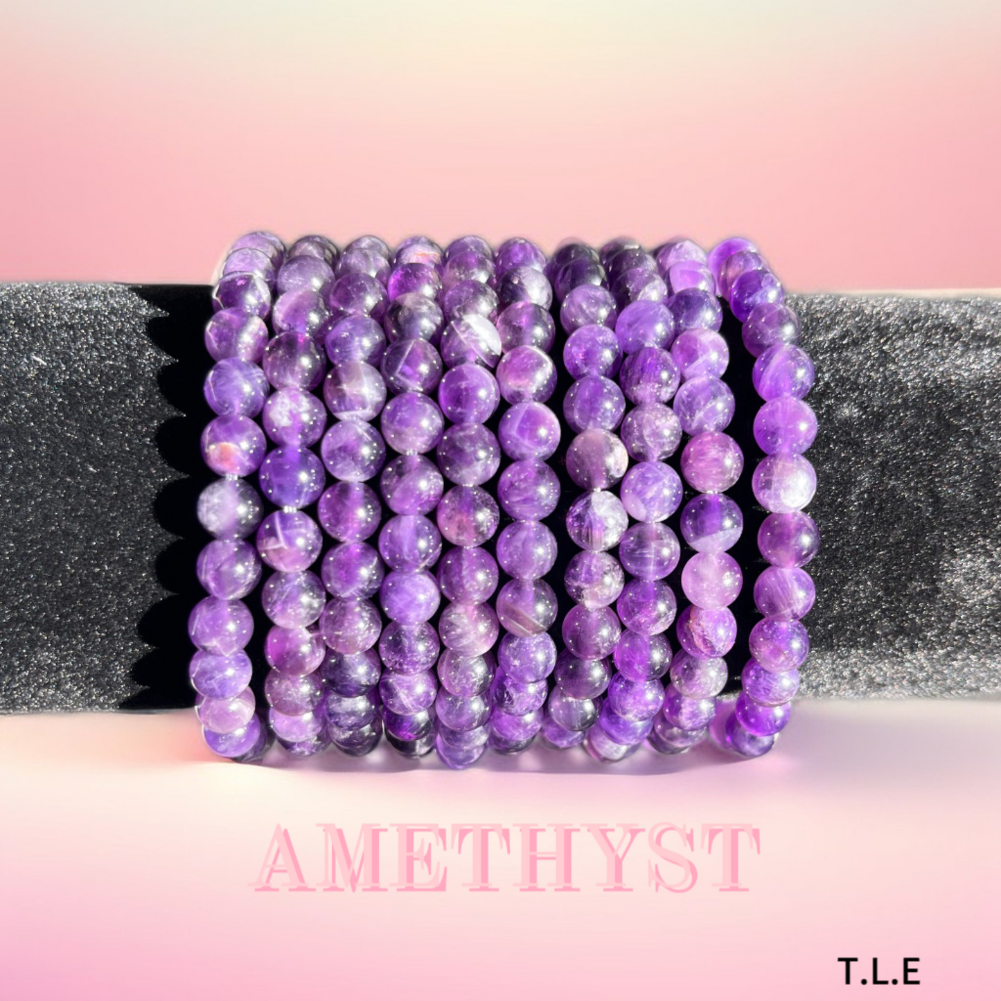 Amethyst 6mm Authentic Crystal Bracelet